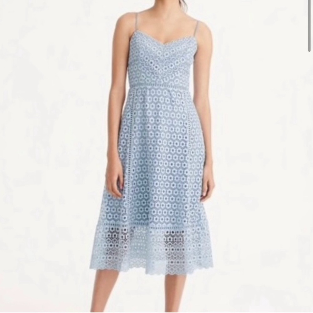 J.Crew crochet lace midi dress
